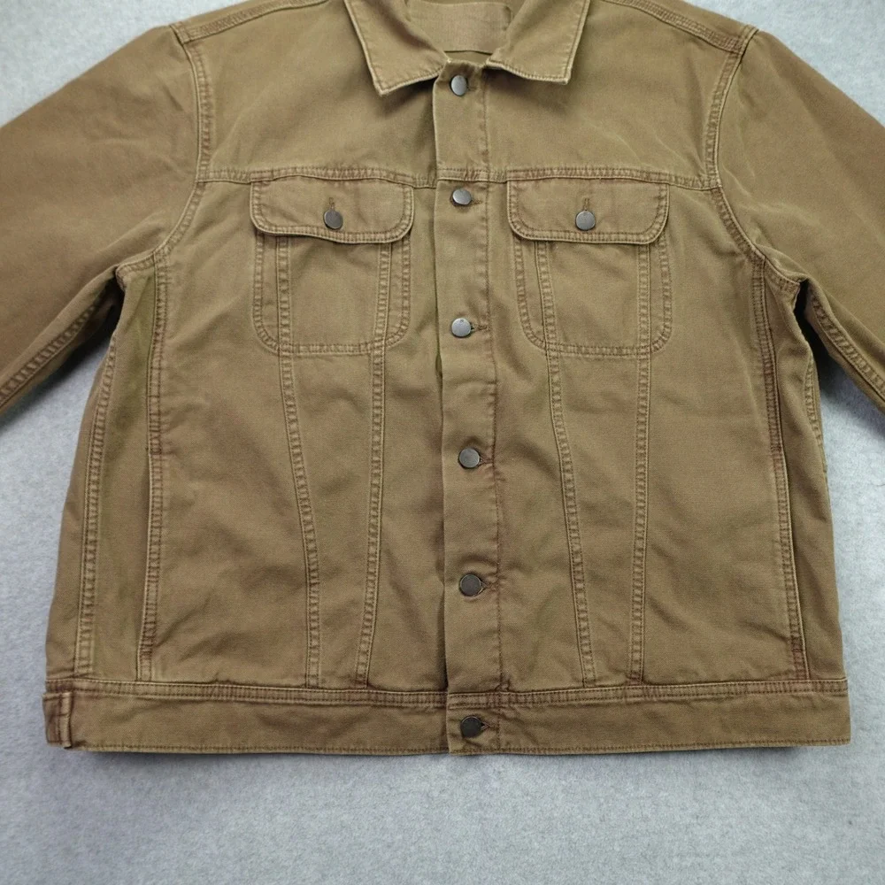 Banana Republic Jacket Mens XL Olive Brown Heritage‎ Canvas Trucker Workwear